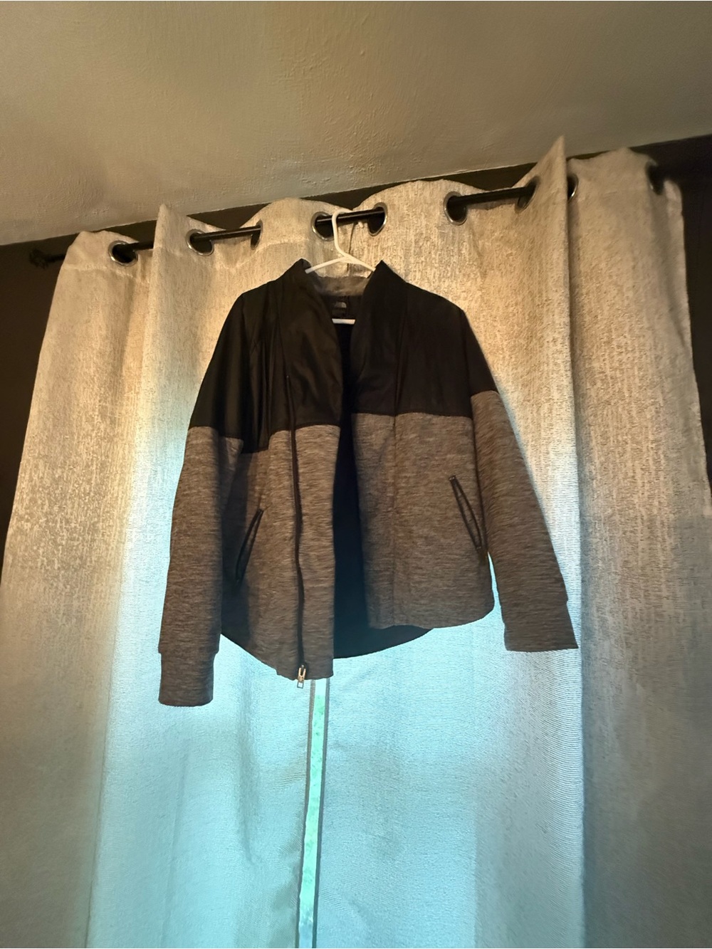 Women's Two-Tone Gray and Black North Face Jacket